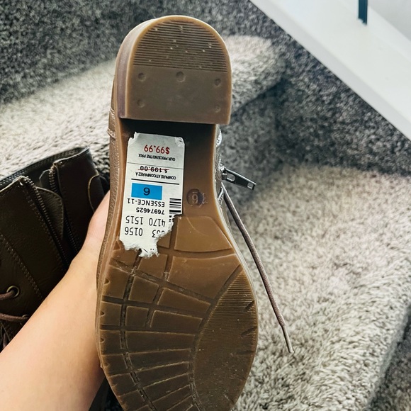 JUST IN TIME, SPRING/FALL BOOT SIZE:6 COLOR: COGNAC BRAND: MINT - Picture 2 of 4